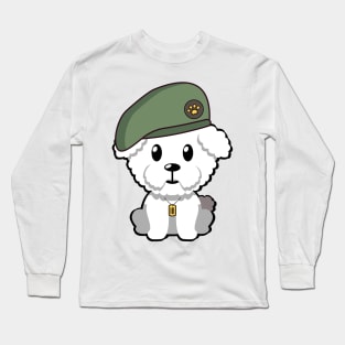 Green Beret furry dog Long Sleeve T-Shirt